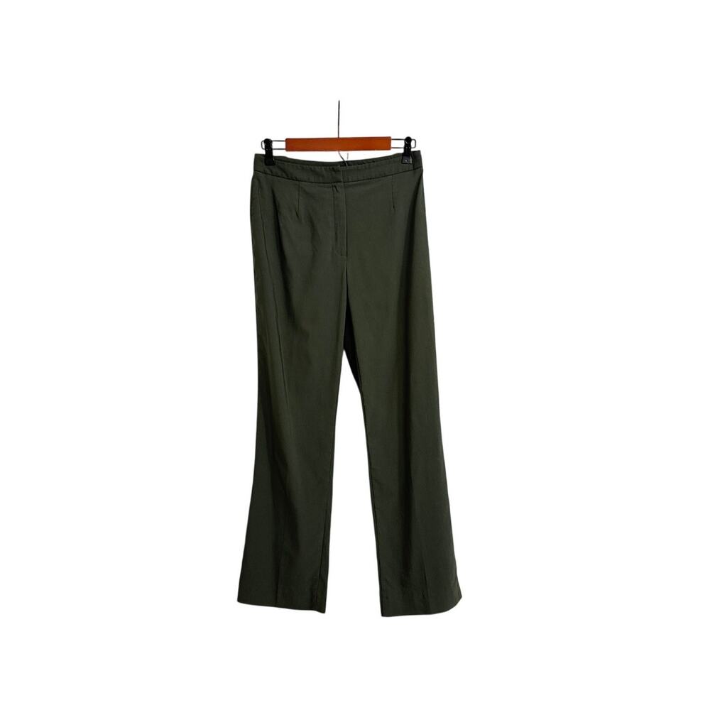 Bloomingdales & Tahari Wide Leg Green Preppy Professional Work Pants Size 10